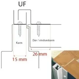 BG C-profil for udadg. falset døre, Brun - Sikringsskinner
